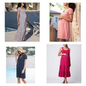 Lot of (4) Seraphine Maternity and Nursing Dresses.